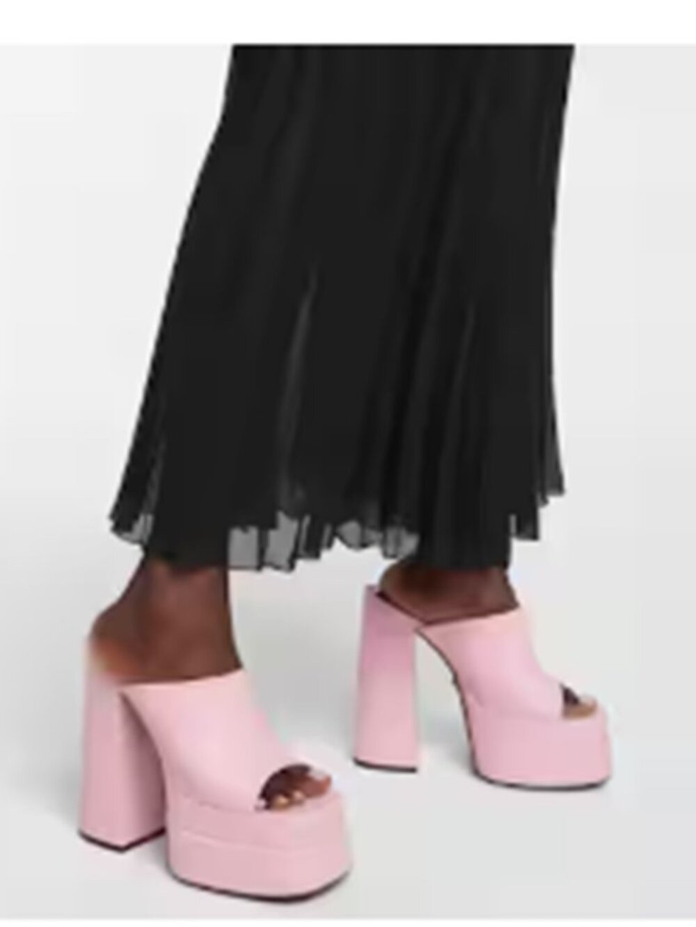 NEW Versace Pink Platform Mules Sandals Slip Ons Heels Medusa 40